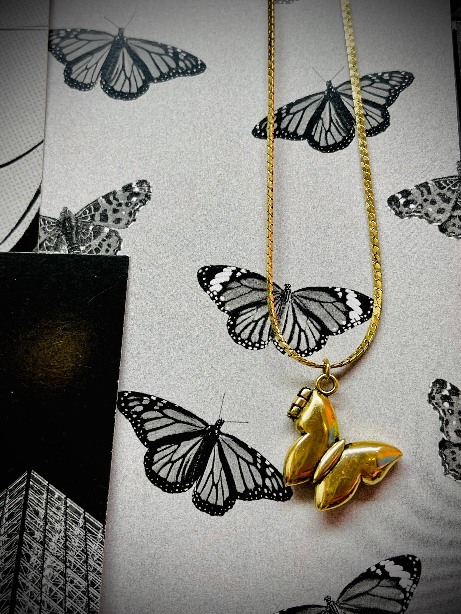 Butterfly Locket Necklace